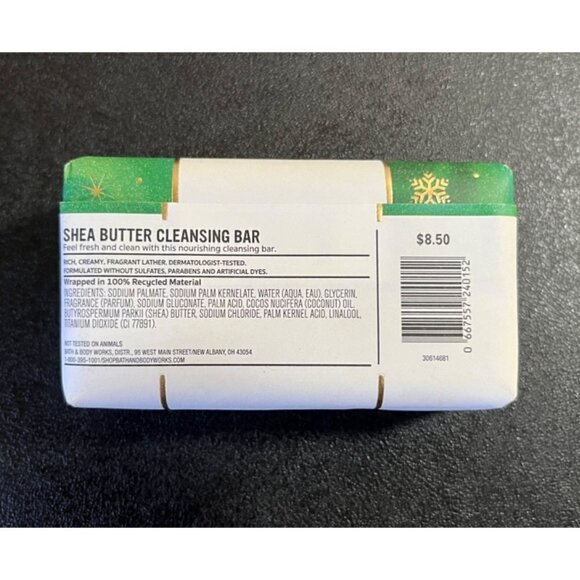 NEW Bath & Body Works Vanilla Bean Noel Shea Butter Cleansing Bar 5oz Soap - Picture 2 of 2